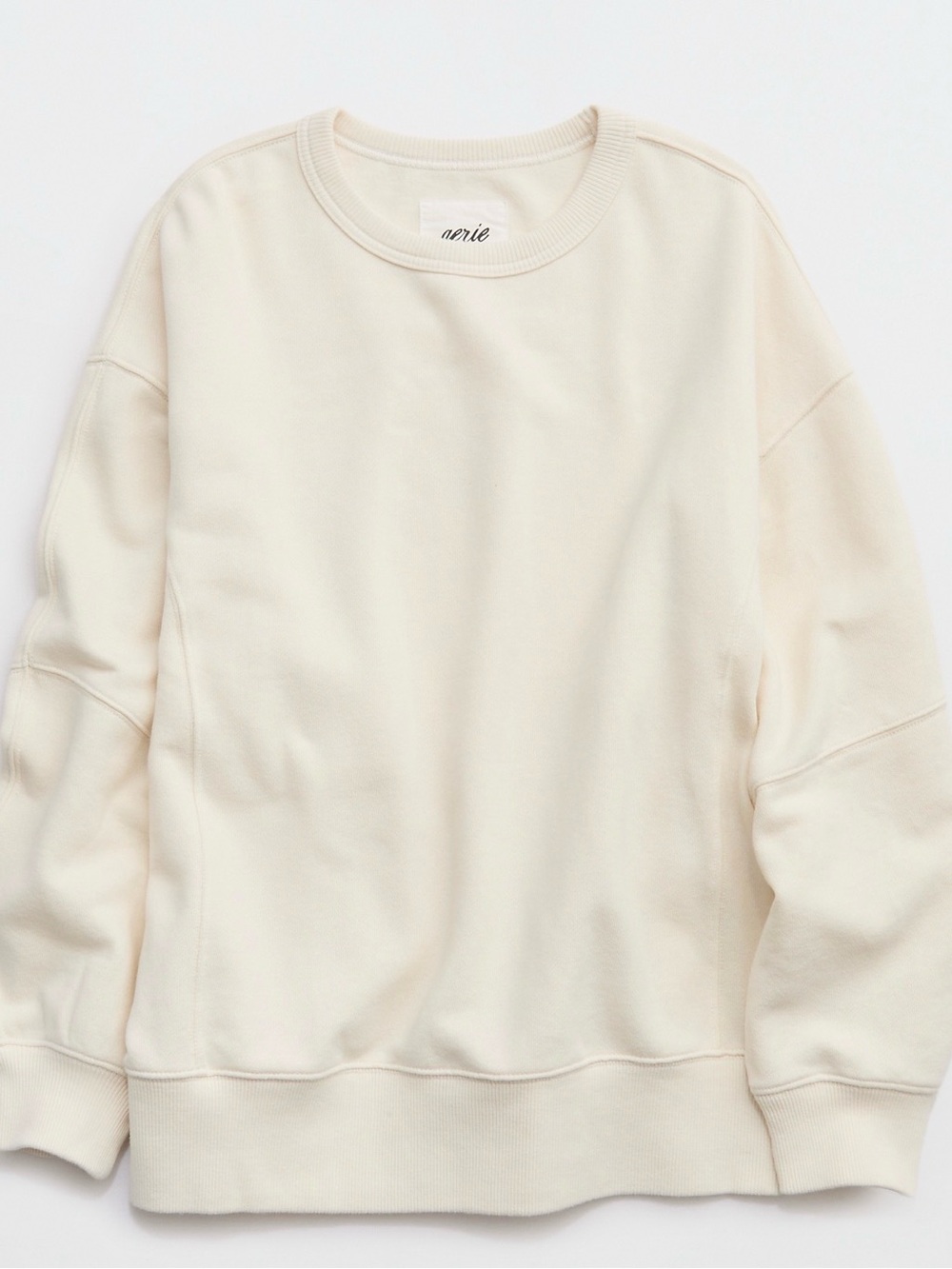 aerie Cream Bandana-Print Oversized Sweatshirt - Picture 3 of 13